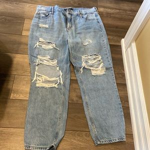 light denim, Mom jeans